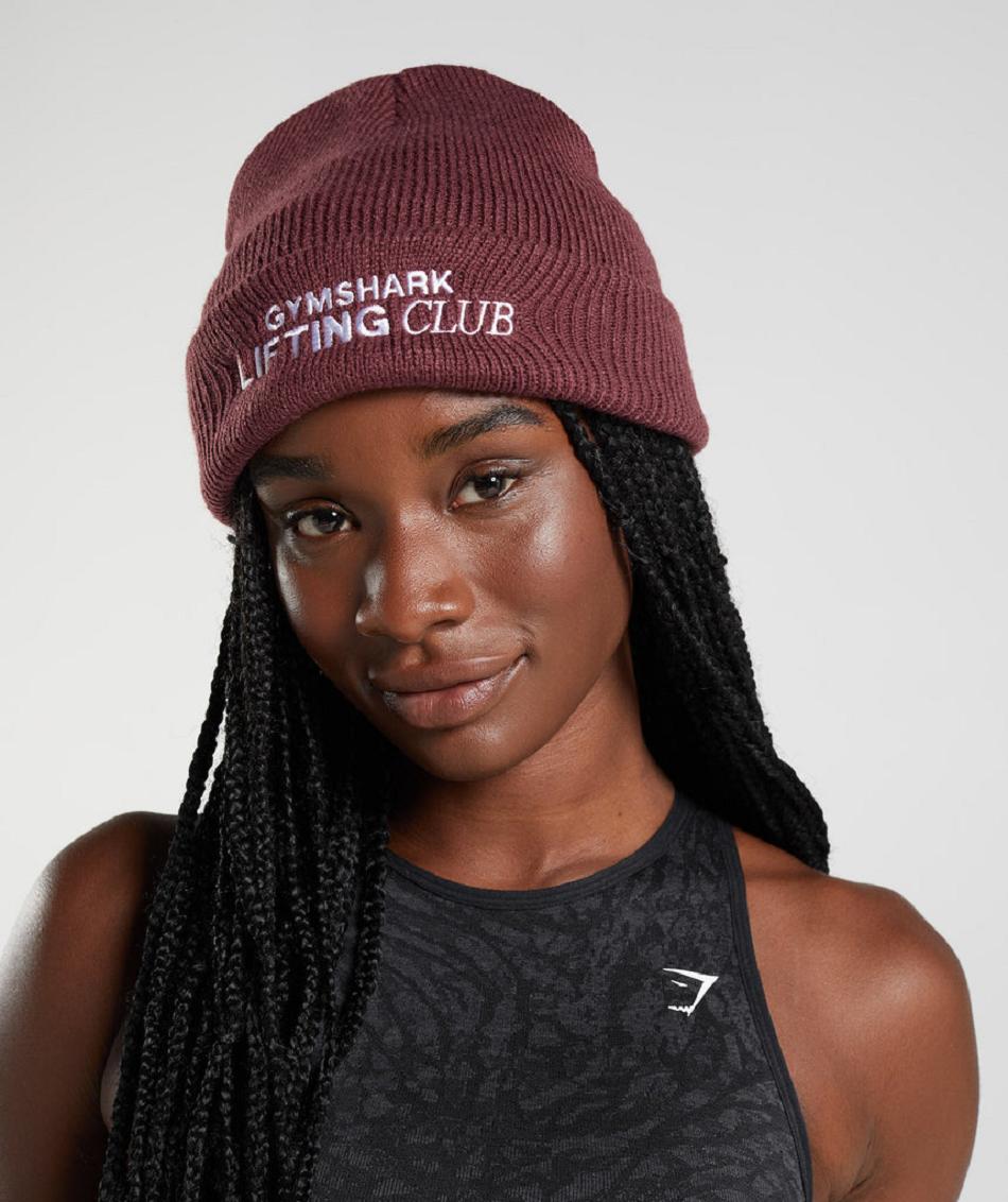 Czapki Akcesoria Gymshark Social Club Beanie Różowe Brązowe | PL 4220CTV